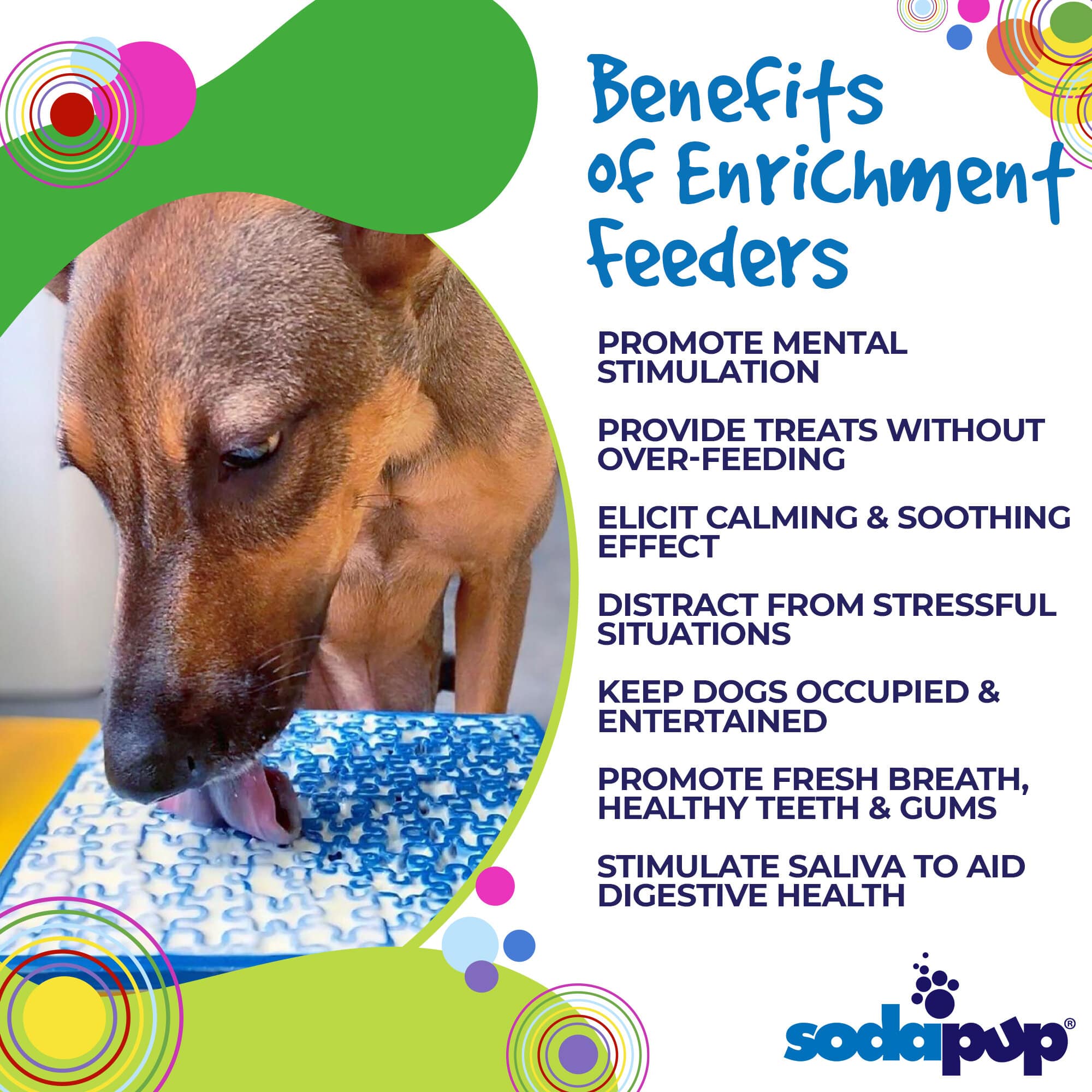 Jigsaw Puzzle eMat | Enrichment Lick Mat for Anxiety Relief in Dogs & Cats