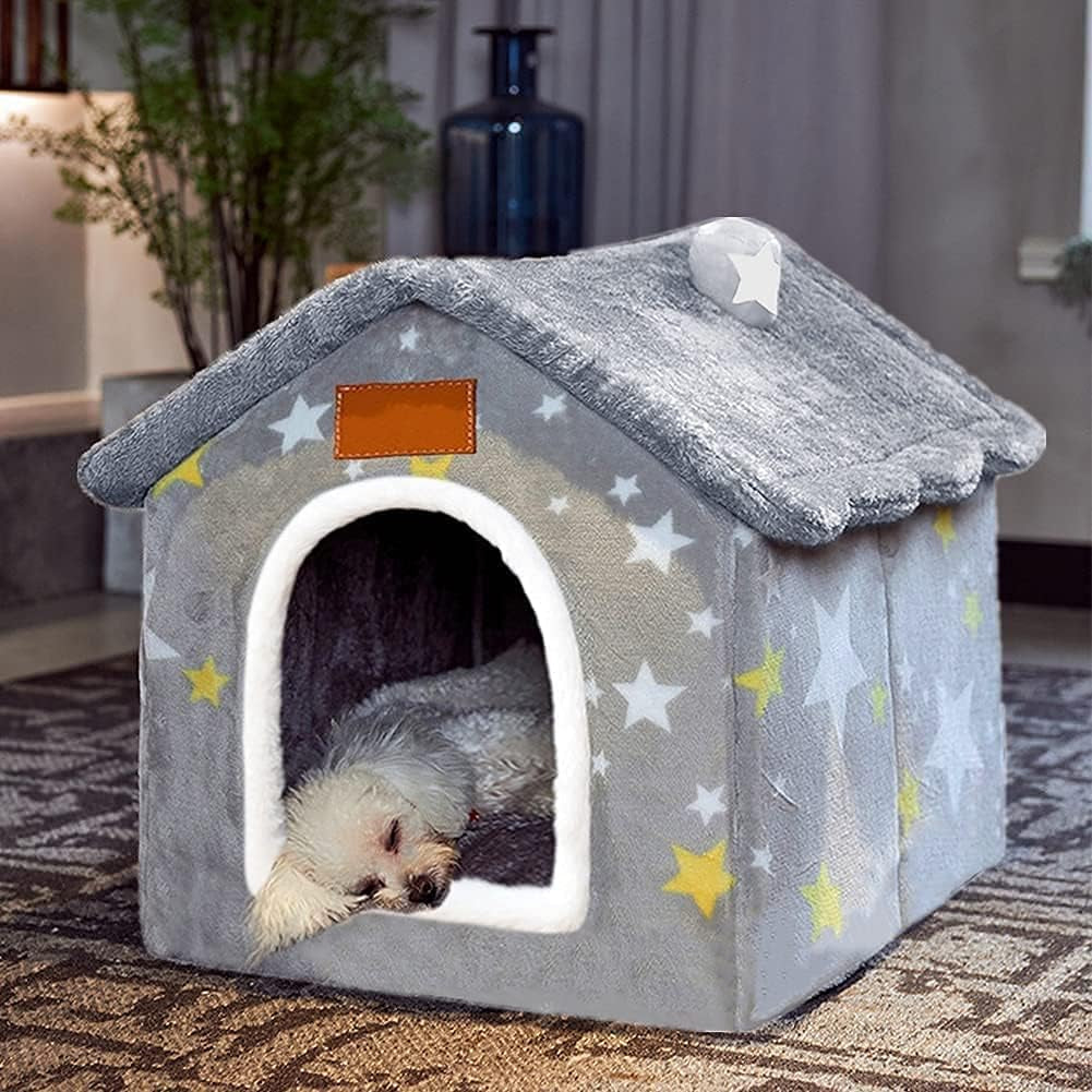Memory Foam Indoor Dog House Bed | Foldable, Washable & Orthopedic Comfort