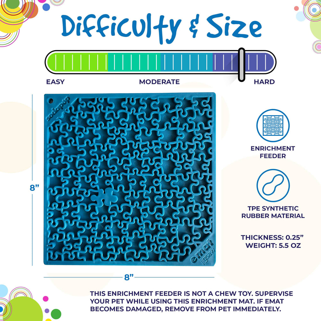 Jigsaw Puzzle eMat | Enrichment Lick Mat for Anxiety Relief in Dogs & Cats