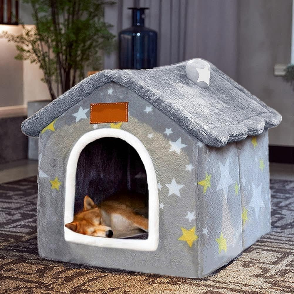 Memory Foam Indoor Dog House Bed | Foldable, Washable & Orthopedic Comfort