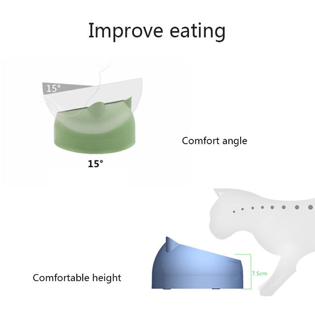 Pastel Ceramic Cat Bowl | Aesthetic Food & Water Dish for Cats