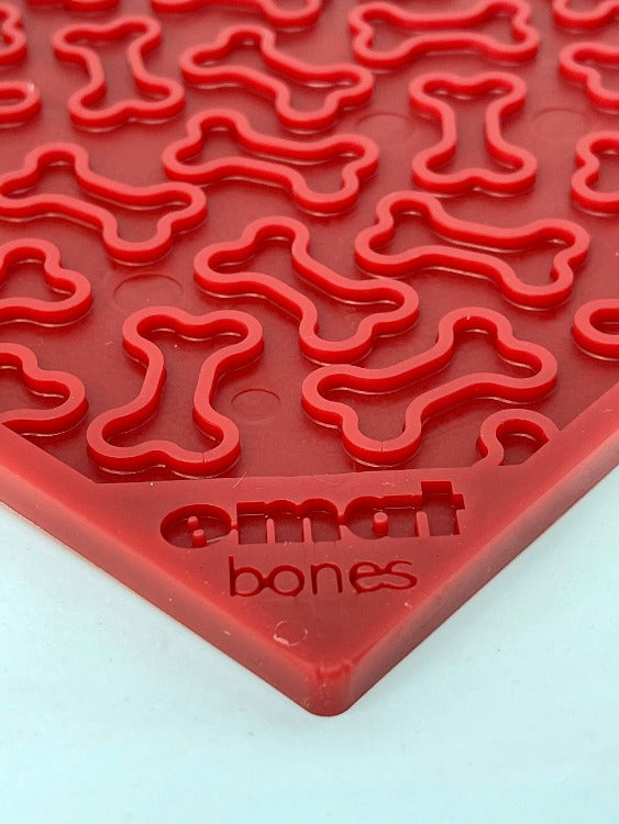 Bones eMat | SodaPup Enrichment Lick Mat for Anxiety Relief in Dogs & Cats
