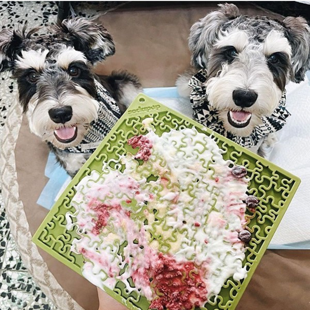 Jigsaw Puzzle eMat | Enrichment Lick Mat for Anxiety Relief in Dogs & Cats
