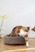 Natural Wool Round Pet Bed | Cozy, Eco-Friendly Comfort – Beige