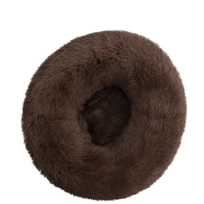 Orthopedic Donut Pet Bed | Calming Anti-Anxiety Round Sofa for Dogs & Cats