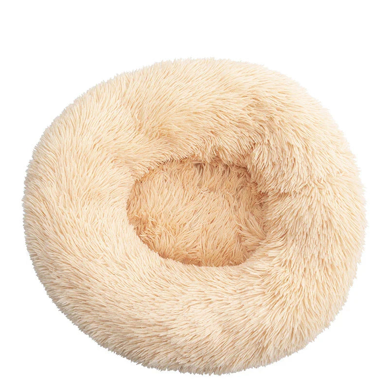 Orthopedic Donut Pet Bed | Calming Anti-Anxiety Round Sofa for Dogs & Cats