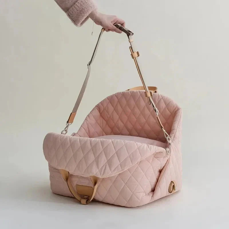 The Verona Luxe Carrier | Quilted Designer Pet Tote for Cats & Small Dogs