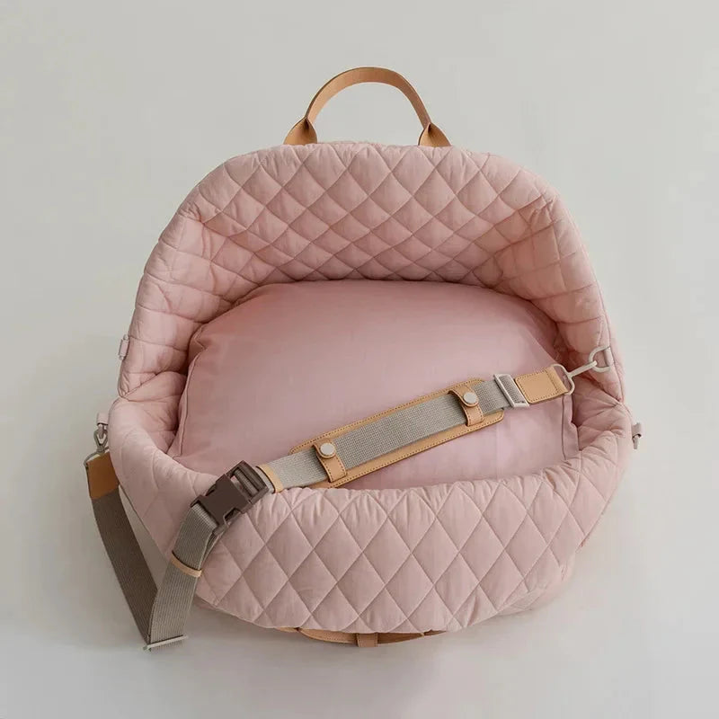 The Verona Luxe Carrier | Quilted Designer Pet Tote for Cats & Small Dogs