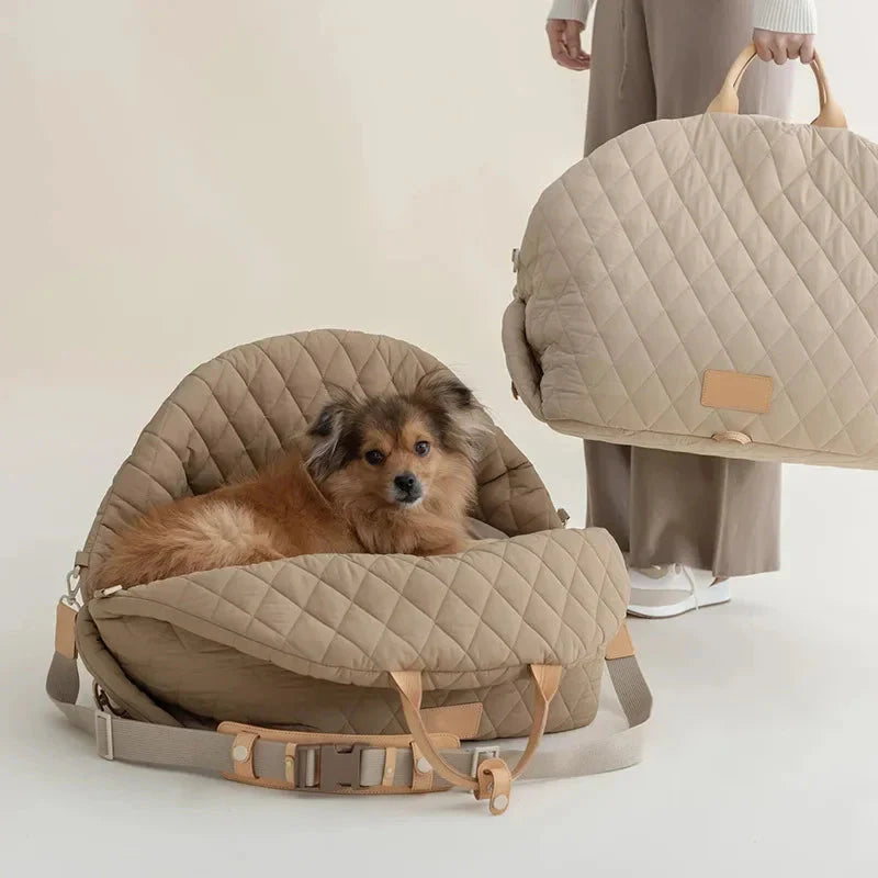 The Verona Luxe Carrier | Quilted Designer Pet Tote for Cats & Small Dogs