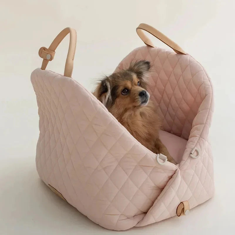 The Verona Luxe Carrier | Quilted Designer Pet Tote for Cats & Small Dogs