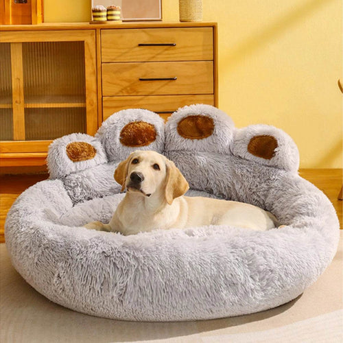 Big Paw Plush Pet Sofa Bed | Calming Raised Edges for Dogs & Cats (S–XL)