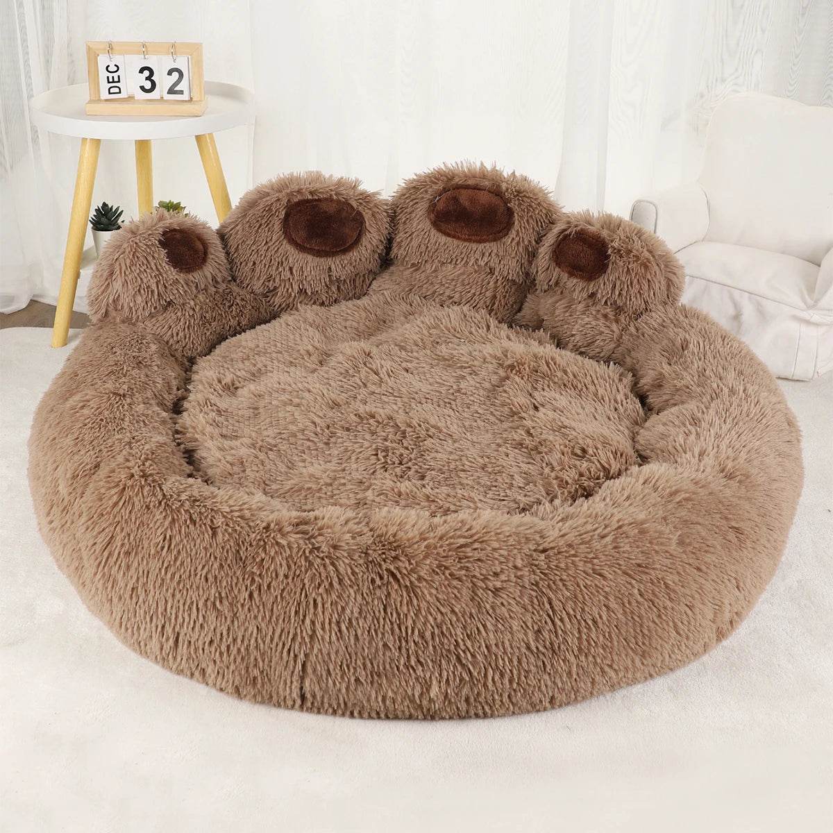 Big Paw Plush Pet Sofa Bed | Calming Raised Edges for Dogs & Cats (S–XL)