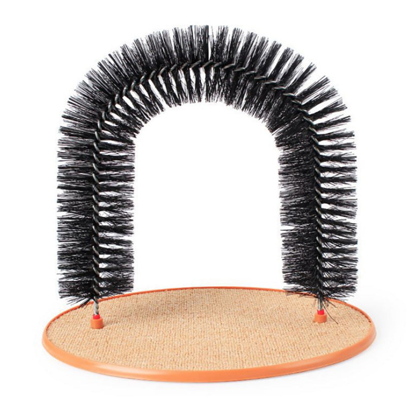 2-in-1 Cat Grooming Arch & Scratcher | Self-Grooming Toy for Happy, Itchy Cats
