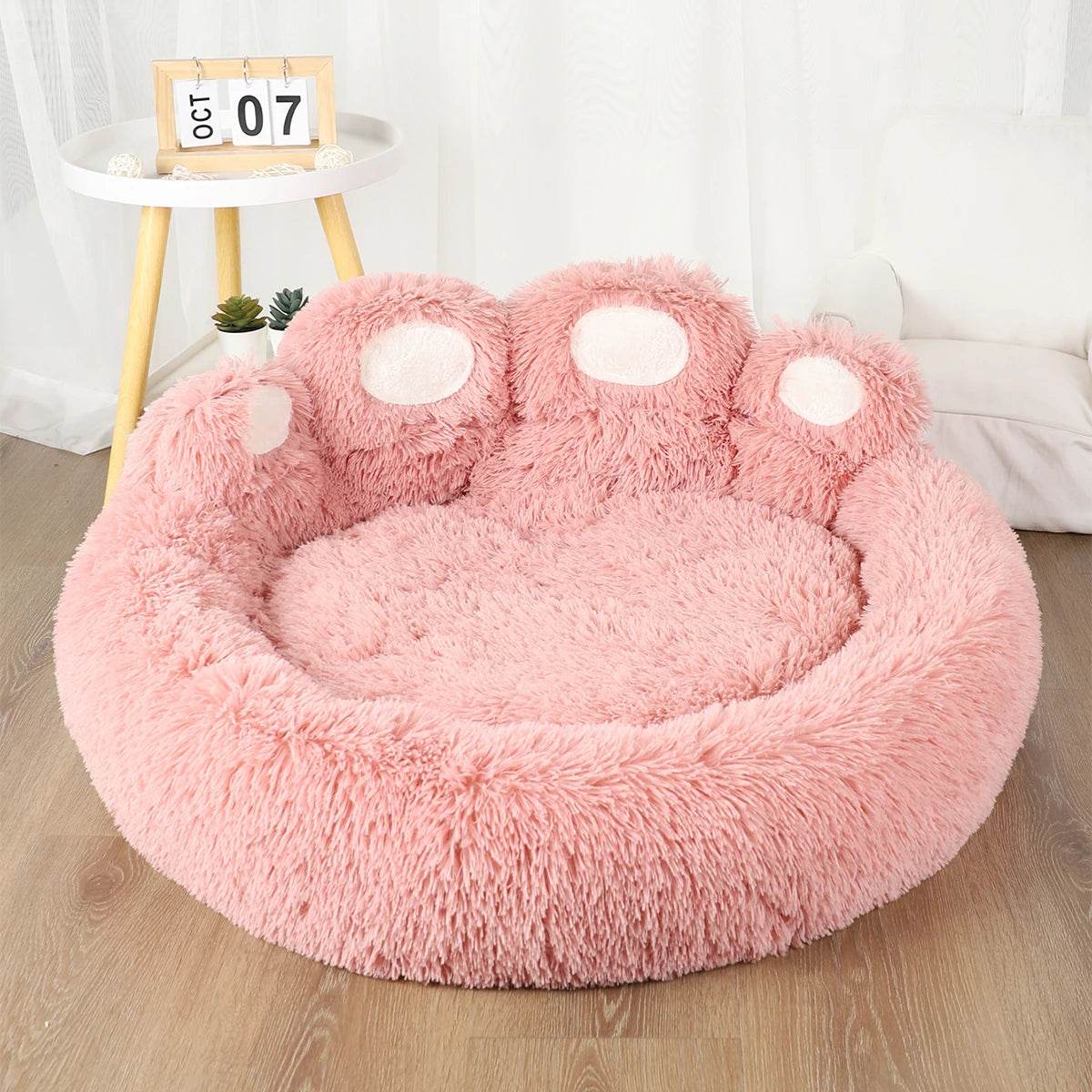 Big Paw Plush Pet Sofa Bed | Calming Raised Edges for Dogs & Cats (S–XL)